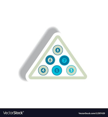 Stylish icon in paper sticker style Billiard balls vector image