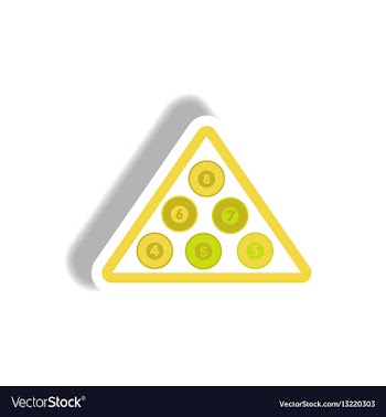 Stylish icon in paper sticker style billiard balls vector image