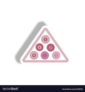 Stylish icon in paper sticker style billiard balls vector image