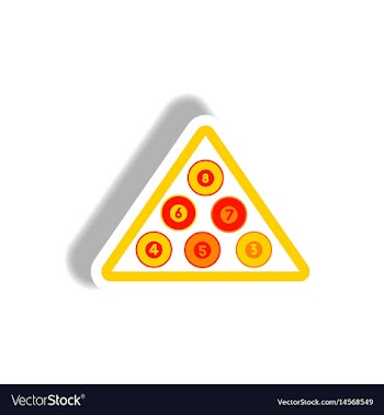 Stylish icon in paper sticker style billiard balls vector image