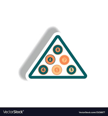 Stylish icon in paper sticker style billiard balls vector image