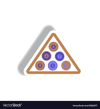 Stylish icon in paper sticker style billiard balls vector image