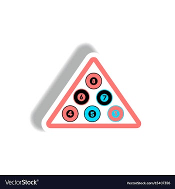 Stylish icon in paper sticker style billiard balls vector image