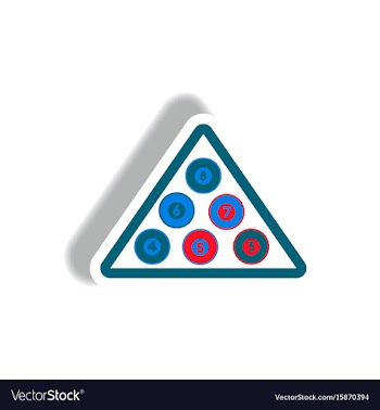 Stylish icon in paper sticker style billiard balls vector image