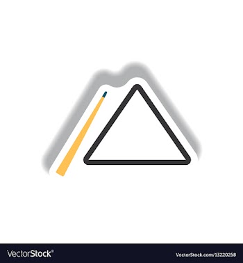 Stylish icon in paper sticker style billiard cue vector image