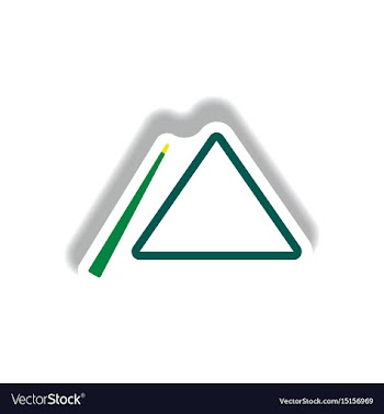Stylish icon in paper sticker style billiard cue vector image