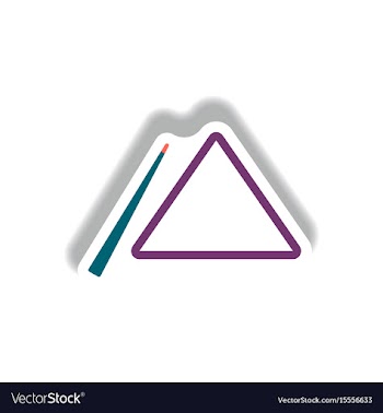 Stylish icon in paper sticker style billiard cue vector image
