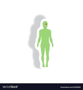 Stylish icon in paper sticker style body eye vector image