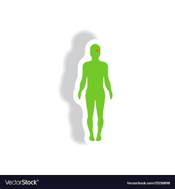 Stylish icon in paper sticker style body eye vector image