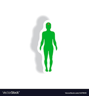 Stylish icon in paper sticker style body stroke vector image