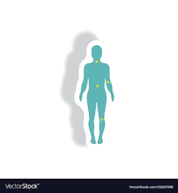 Stylish icon in paper sticker style body vector image