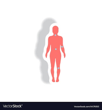 Stylish icon in paper sticker style body vector image