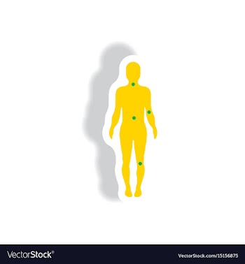 Stylish icon in paper sticker style body vector image