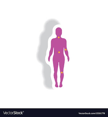 Stylish icon in paper sticker style body vector image