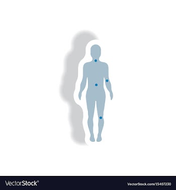 Stylish icon in paper sticker style body vector image