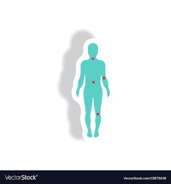 Stylish icon in paper sticker style body vector image