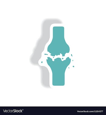 Stylish icon in paper sticker style bone fracture vector image