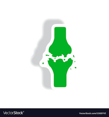 Stylish icon in paper sticker style bone fracture vector image
