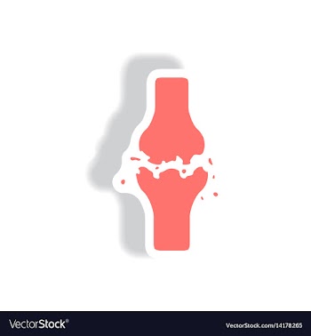Stylish icon in paper sticker style bone fracture vector image