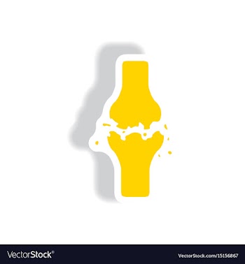 Stylish icon in paper sticker style bone fracture vector image