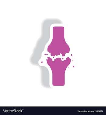 Stylish icon in paper sticker style bone fracture vector image