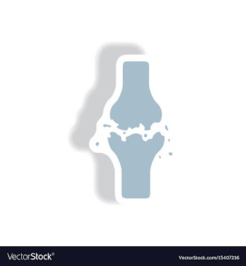Stylish icon in paper sticker style bone fracture vector image