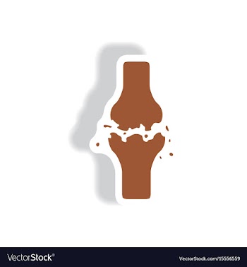 Stylish icon in paper sticker style bone fracture vector image