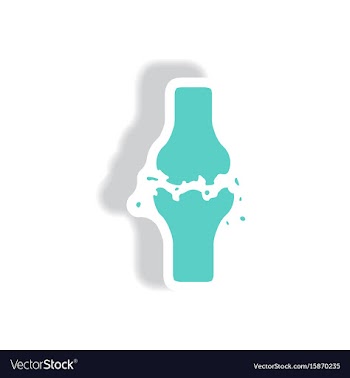 Stylish icon in paper sticker style bone fracture vector image
