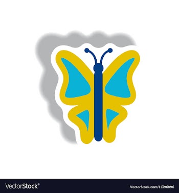 Stylish icon in paper sticker style botanic vector image