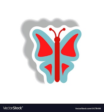 Stylish icon in paper sticker style botanic vector image