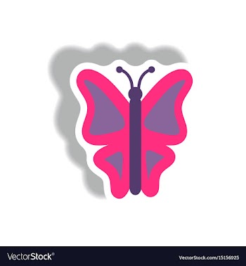 Stylish icon in paper sticker style botanic vector image