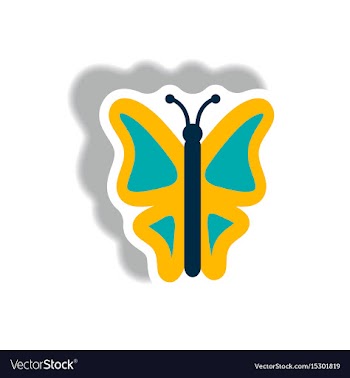 Stylish icon in paper sticker style botanic vector image