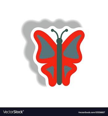 Stylish icon in paper sticker style botanic vector image