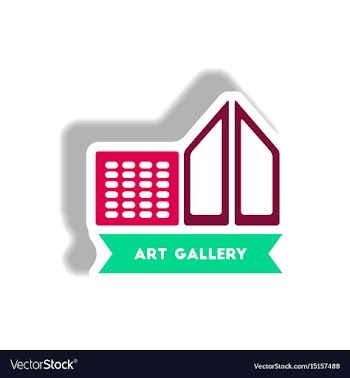 Stylish icon in paper sticker style building art vector image