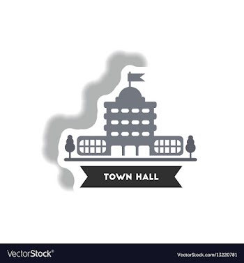 Stylish icon in paper sticker style building town vector image