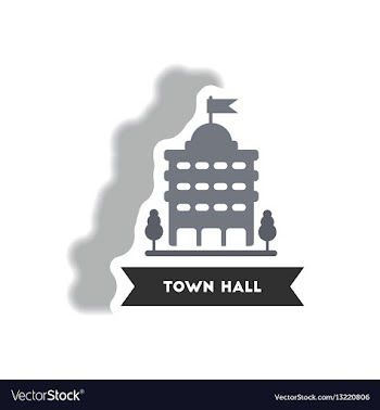 Stylish icon in paper sticker style building town vector image