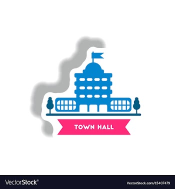 Stylish icon in paper sticker style building town vector image
