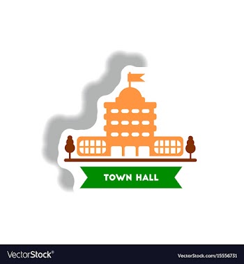 Stylish icon in paper sticker style building town vector image