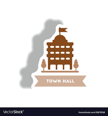 Stylish icon in paper sticker style building town vector image