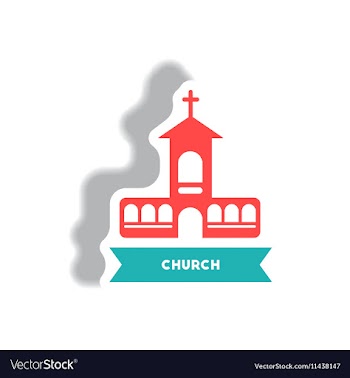 Stylish icon in paper sticker style building vector image