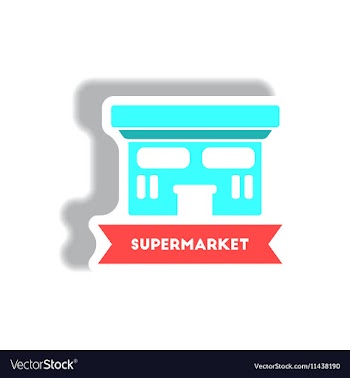 Stylish icon in paper sticker style building vector image