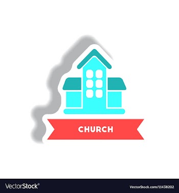 Stylish icon in paper sticker style building vector image