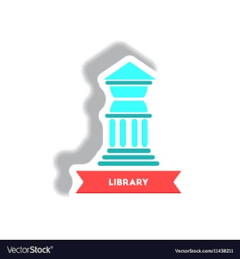Stylish icon in paper sticker style building vector image