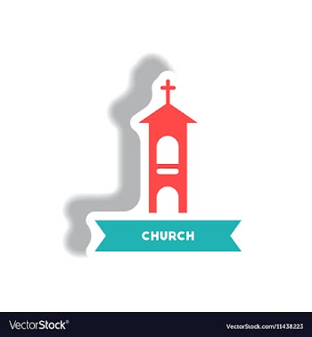 Stylish icon in paper sticker style building vector image