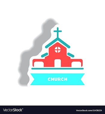 Stylish icon in paper sticker style building vector image