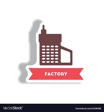 Stylish icon in paper sticker style building vector image
