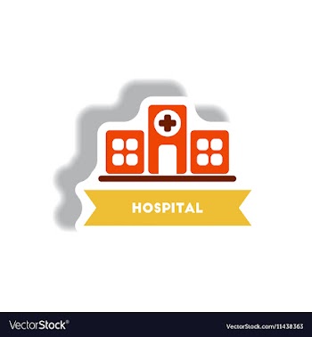 Stylish icon in paper sticker style building vector image