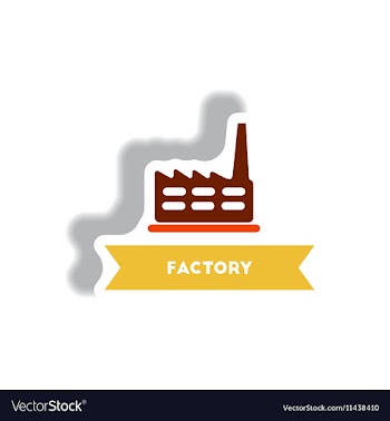 Stylish icon in paper sticker style building vector image