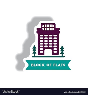 Stylish icon in paper sticker style building vector image
