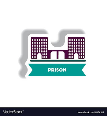 Stylish icon in paper sticker style building vector image